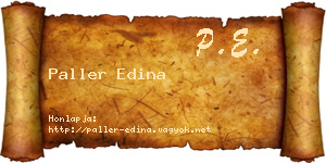 Paller Edina névjegykártya